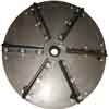Fertilizer 24" Stainless Steel Spinner Dish Assembly Left Hand (6 Fins, Hub and Bolt on Spinner Plate) 50SS24ALH 